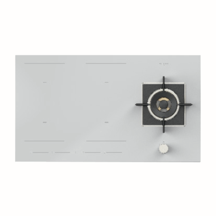 [FCHH 905 ID TS G DWK WH] FULGOR Hybrid-Kochfeld 90 - Glaskeramik Weiß